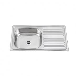 WL-7540 High Quality Single Bowl Single Drain Stainless Steel Kitchen Sink