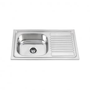 WL-7643 High Quality Cheap Price 0.5mm Stainless Steel 201 Above Counter Kitchen Sink