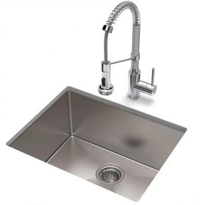 304 Undermount Single Bowl Stainless Steel Handmade Sink R10 Radius