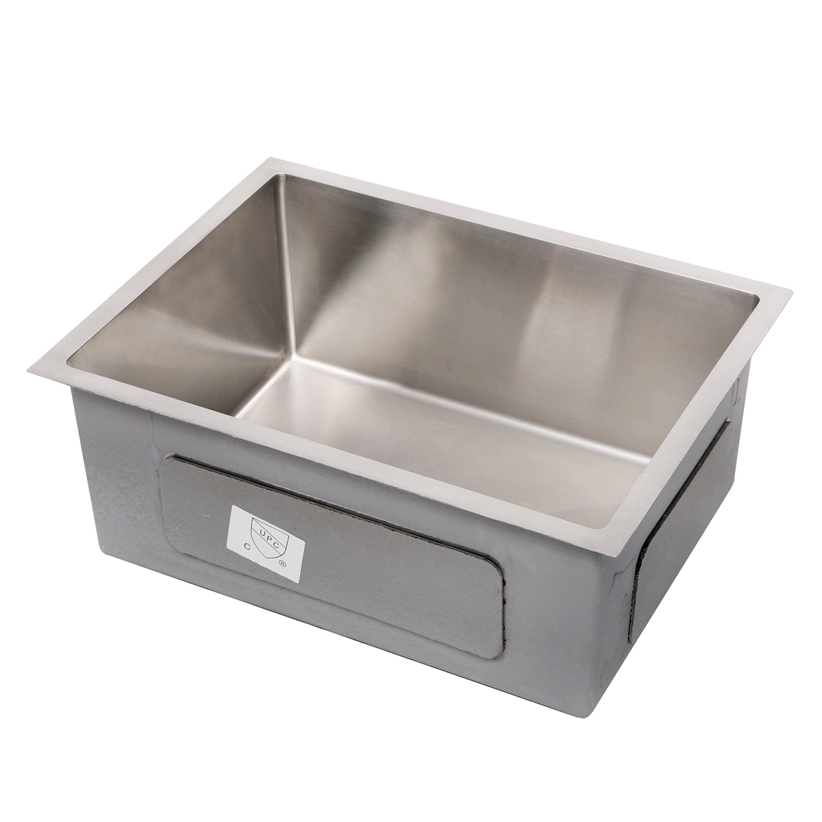 304 Square Hole Single Bowl Undermout Handmade Kitchen Stainless Steel Sink R10 Small Corner